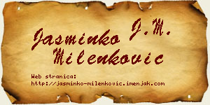 Jasminko Milenković vizit kartica